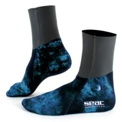 Seac 37 Chaussons De Chasse Seac Seal Skin Camo Bleu 3mm