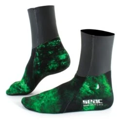 Seac 33 Chaussons De Chasse Seac Seal Skin Camo Vert 3mm