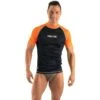 Lycra MC Seac T-sun Homme Noir/Orange -Seac lycra mc seac t sun homme noir orange