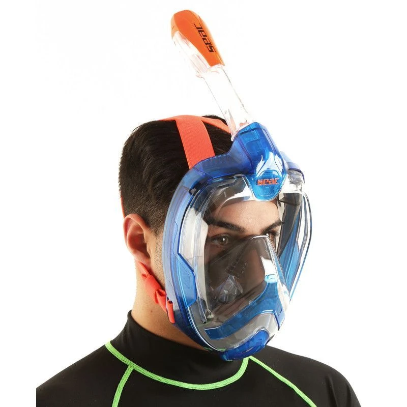 Masque Snorkeling Seac Grande Faciale Magica Bleu/Orange 6 Masque Snorkeling Seac Grande Faciale Magica Bleu/Orange – Image 4