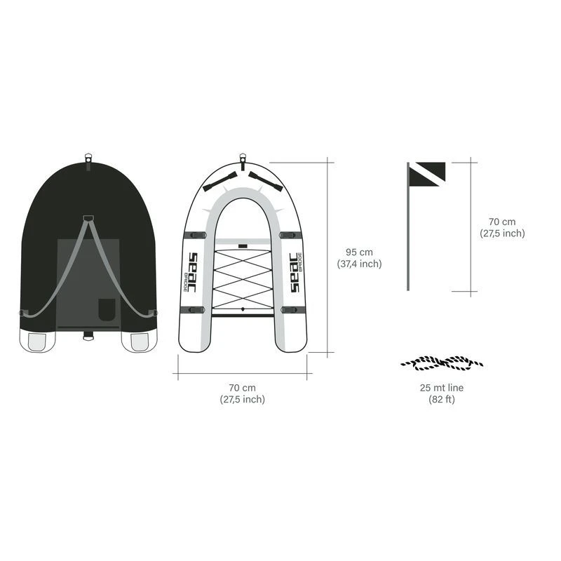 Planche Chasse Gonflable Seac BRIDGE 4 Planche Chasse Gonflable Seac BRIDGE – Image 2