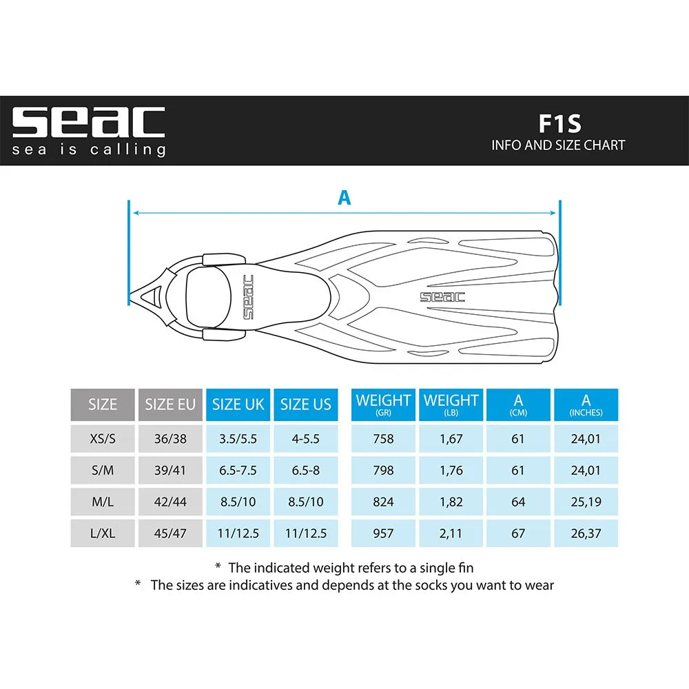 SEAC Palmes Plongée F1 S 4 SEAC Palmes Plongée F1 S – Image 2